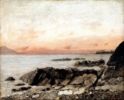 Coucher de soleil, Vevey, Suisse - Gustave Courbet